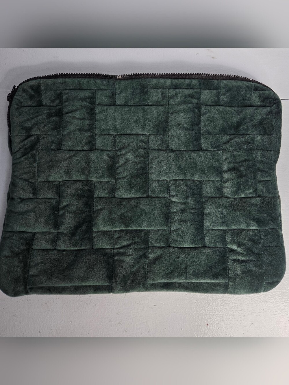 Quilted Green Laptop Case
